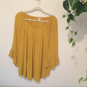 🌸3/$20 | Westport Mustard Yellow Boho Top